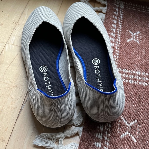 Like New Rothy's The Flat in Flax Birdseye, Size 11 Slip On Ballet Flats Shoes - Picture 3 of 8